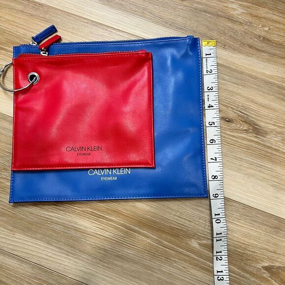 Calvin Klein Red and Blue Pouch Set - Picture 3 of 4